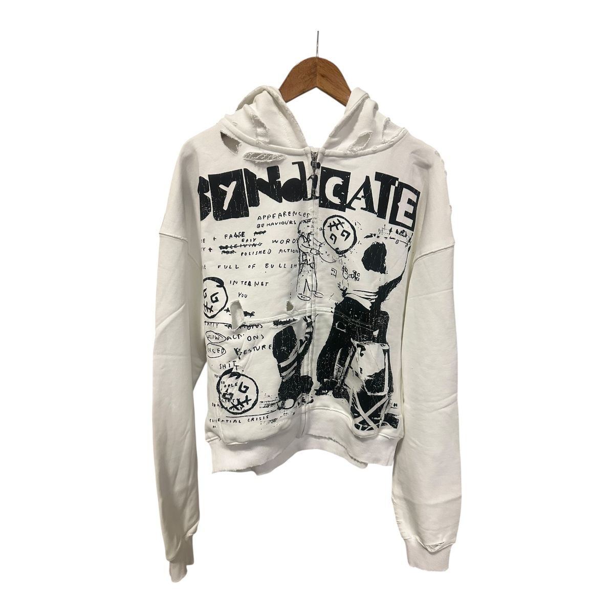THE SYNDICATE "DEFIANCE" ZIP UP-WHT (SYNH_2)