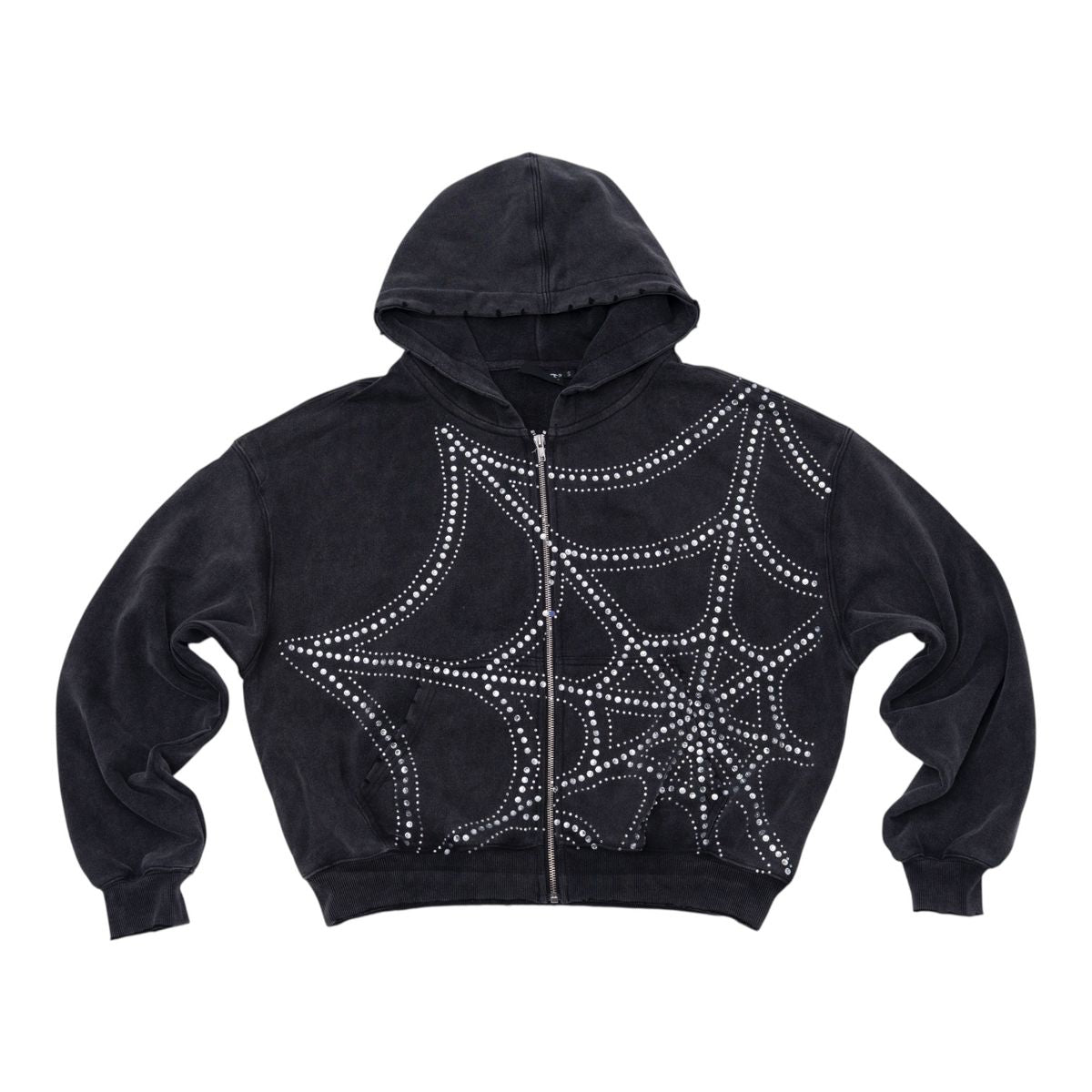 THE SYNDICATE "WEB" ZIP UP-BLK WASH (SYNH_29 (2))