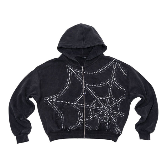 THE SYNDICATE "WEB" ZIP UP-BLK WASH (SYNH_29 (2))