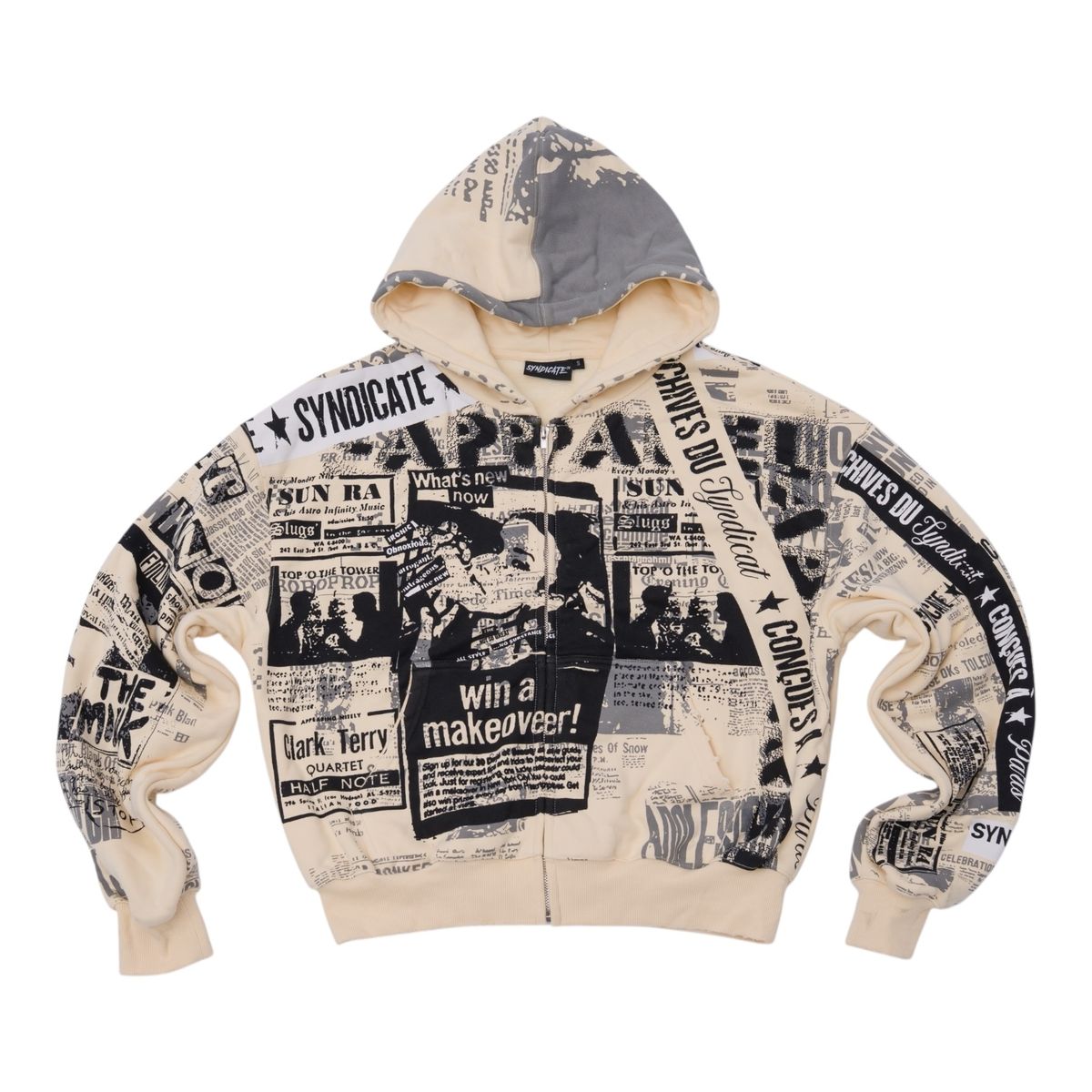 THE SYNDICATE "ARCHIVE" ZIP UP- BONE (SYNH_17)