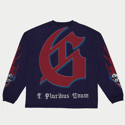 Godspeed  Checkmate LS T-Shirt (Navy) (Checkmate-Ls-T-Shirt-Navy)