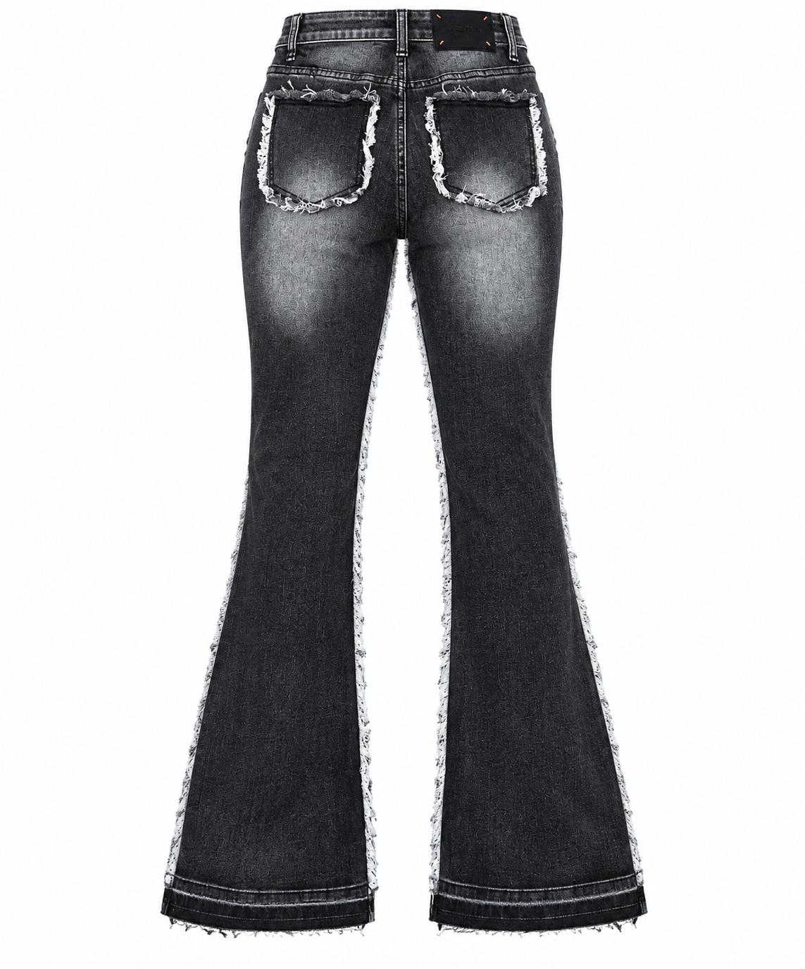 AMERICAN BAZI WOMEN'S STACKED RHINESTONE CARGO JEANS (RJH10733)