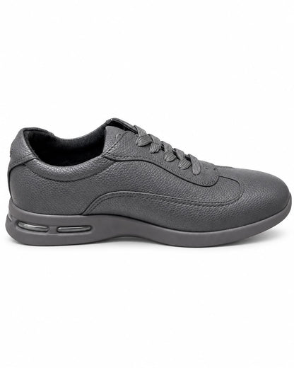 SIO PEBBLED LEATHER AIR CUSHION SNEAKERS (BRAUN)