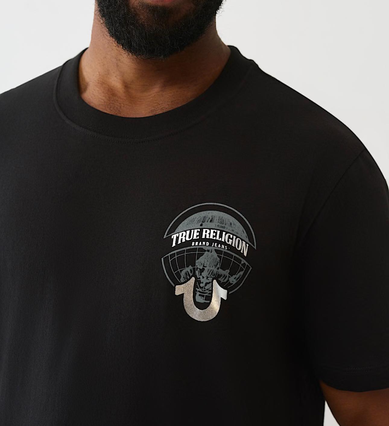 TRUE RELIGION MEN'S GLOBE LOGO TEE (#109799)
