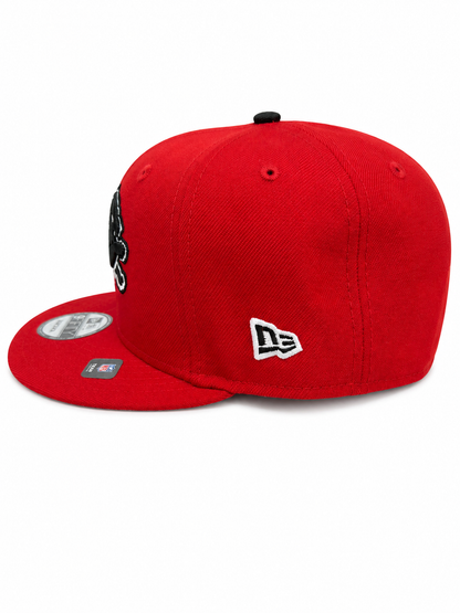 NEW ERA DETROIT LIONS SCARLET/BLACK/WHITE 9FIFTY SNAPBACK CAP