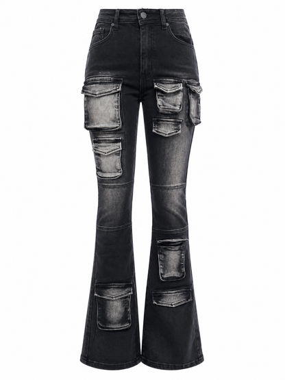 REDFOX WOMEN STACKED JEANS W/MULTI POCKETS (PA1526)