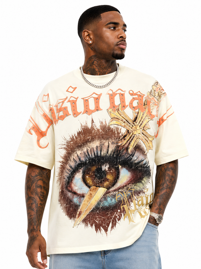 ROKU STUDIO MEN'S VISION RELAXED LOOSE FIT TEE