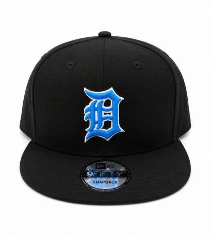 NEW ERA DETROIT TIGERS BLACK/BLUE 9FIFTY SNAPBACK CAP