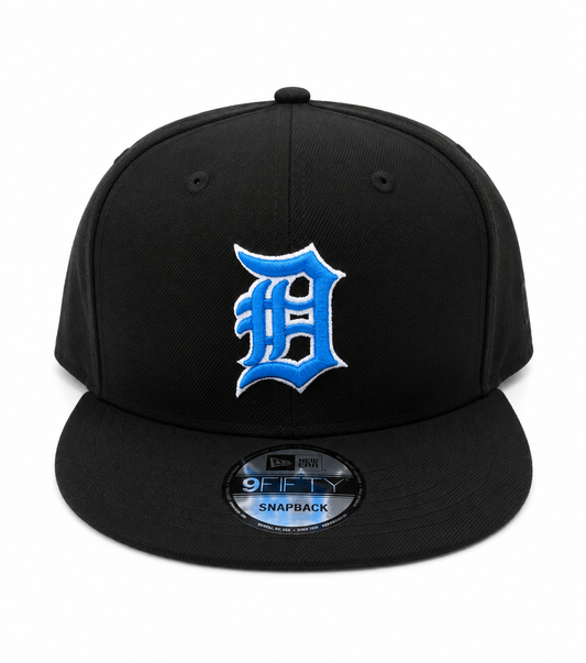 NEW ERA DETROIT TIGERS BLACK/BLUE 9FIFTY SNAPBACK CAP