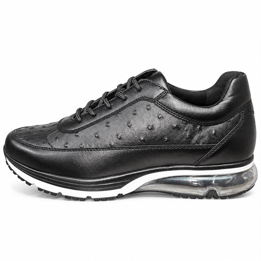 SIO OSTRICH EMBOSSED AIR CUSHION LOW TOP SNEAKERS (VISTA-000)