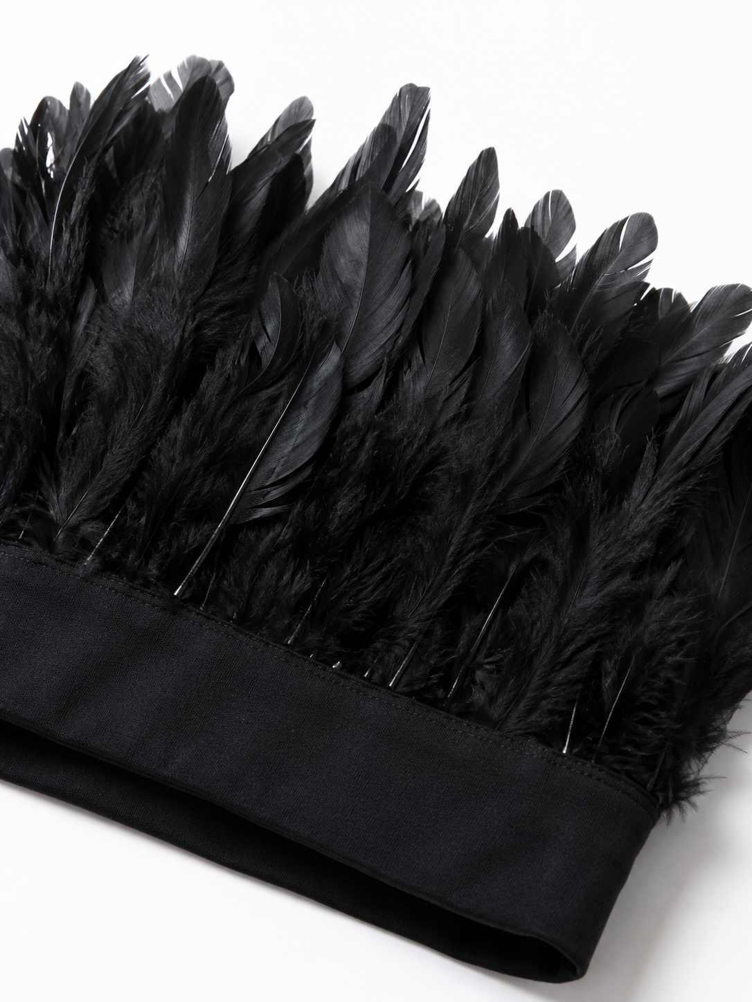 HOT & DELICIOUS BLACK SWAN FEATHER TUBE TOP