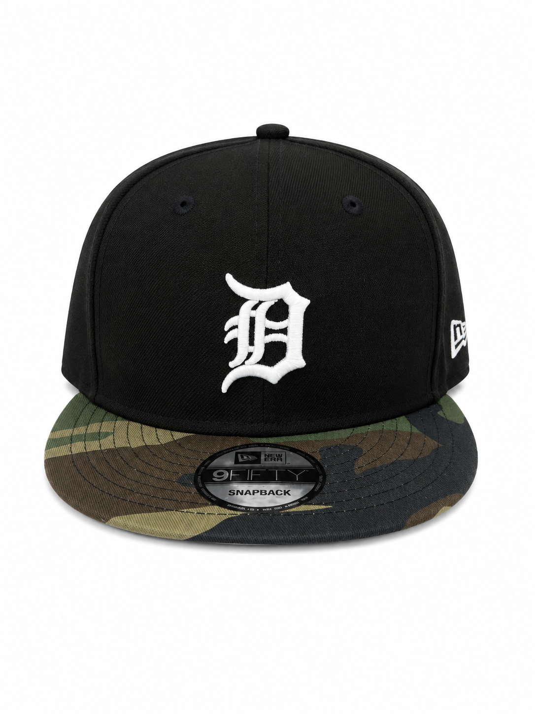 NEW ERA DETROIT TIGERS BLACK/WOODLAND 9FIFTY SNAPBACK CAP