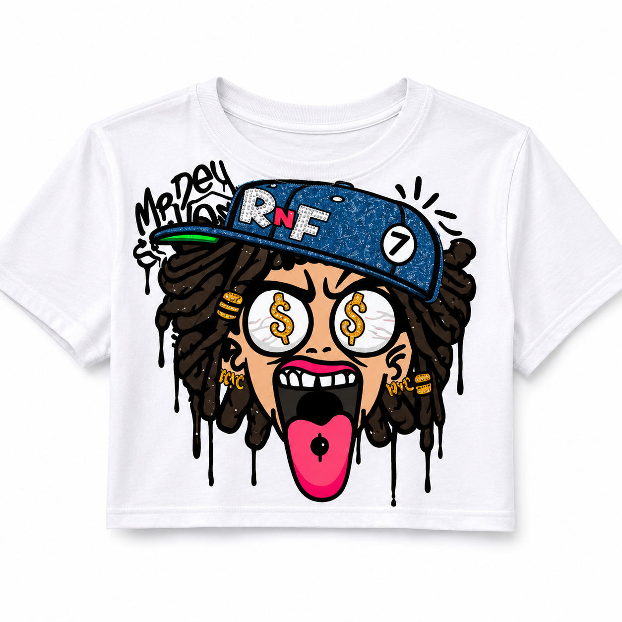 REDFOX WOMEN'S "MONEY SOLVES MANY PROBLEMS" CROP TEE