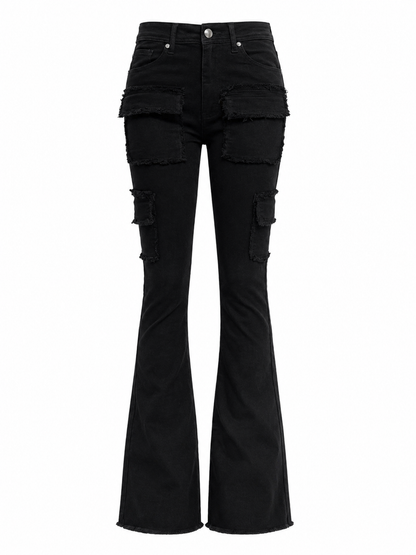 REDFOX WOMEN FRAY STACKED JEANS