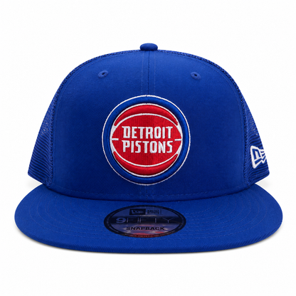 NEW ERA DETROIT PISTONS MESH TRUCKER SNAPBACK CAP
