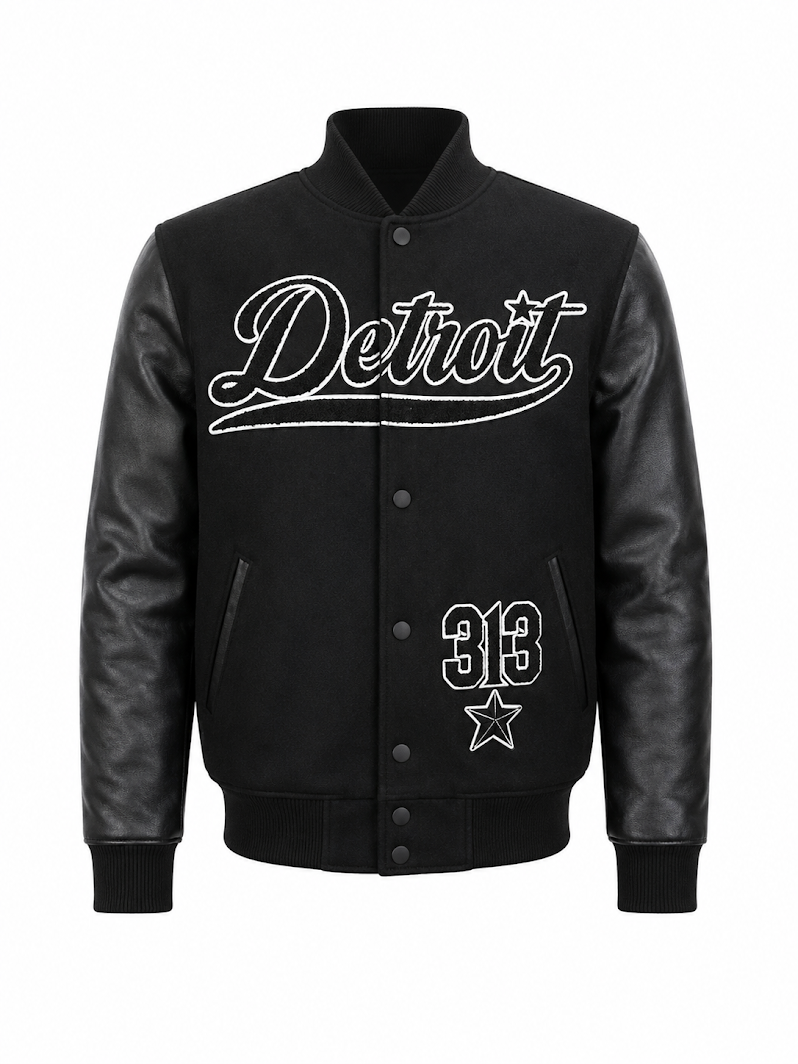 ROKU STUDIO BRACE KNUCKLE VARSITY JACKET (#RK6481894)
