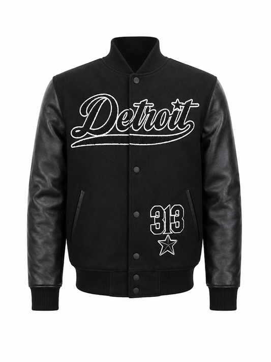 ROKU STUDIO BRACE KNUCKLE VARSITY JACKET (#RK6481894)