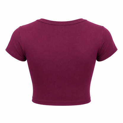 SHARP TRADING WOMEN ROUND-NECK CROP TEE