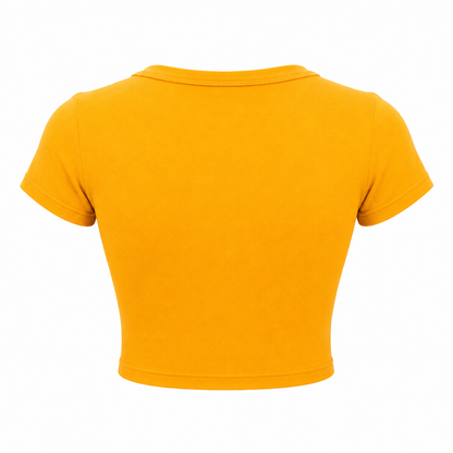 SHARP TRADING WOMEN ROUND-NECK CROP TEE