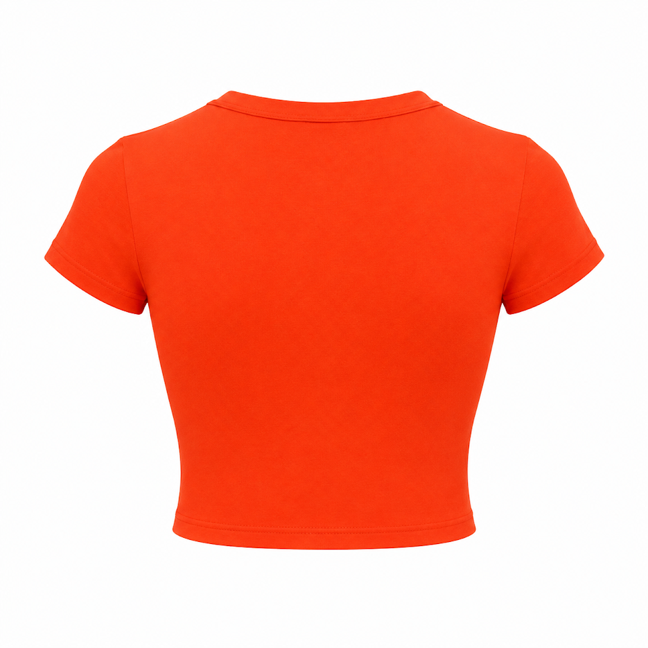 SHARP TRADING WOMEN ROUND-NECK CROP TEE