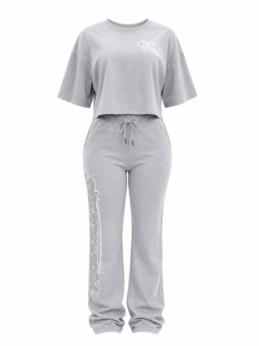 REDFOX MINERAL WASH "FEARLESS" S/S & PANT SET (ST6616P)