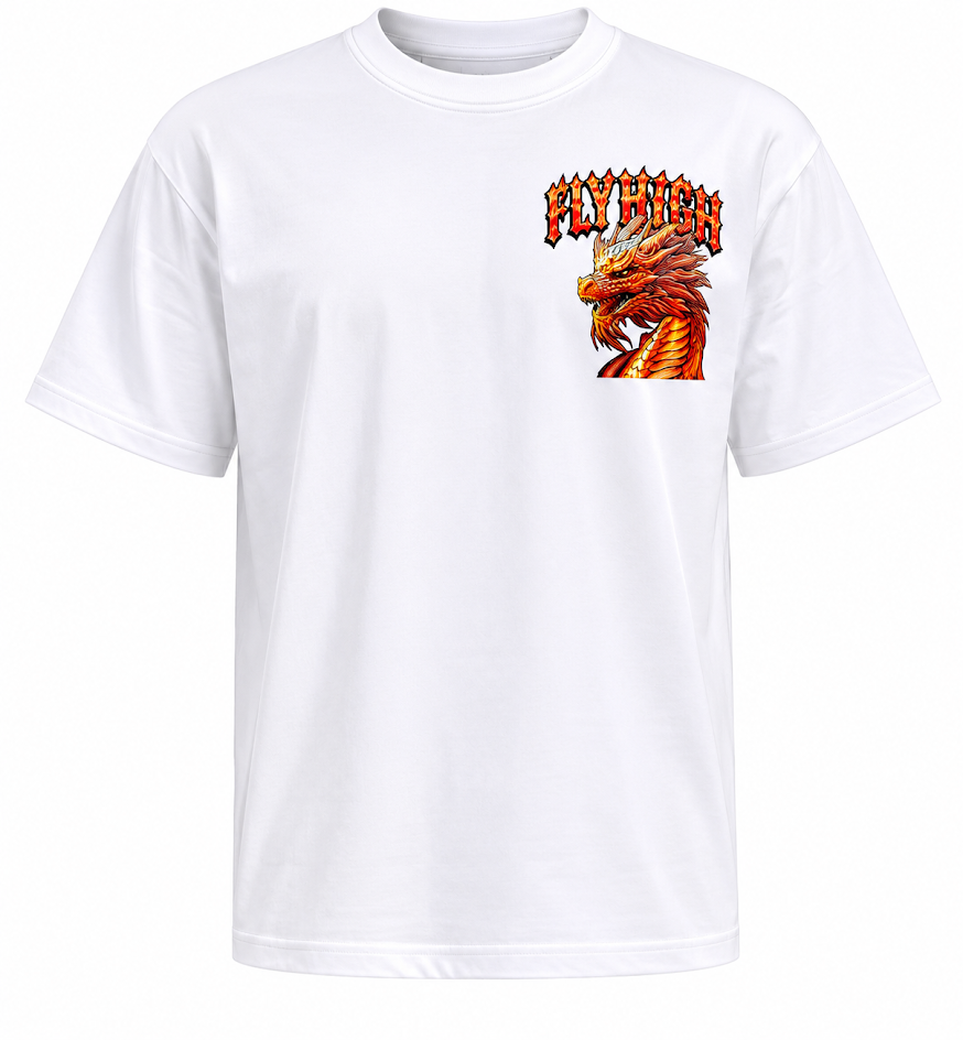 FLY BY POPULARITY DRAGON OVERSIZED TEE