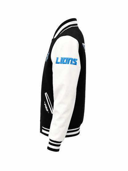 PRO STANDARD DETROIT LIONS SPLIT LOGO M RIB WOOL VARSITY JACKET