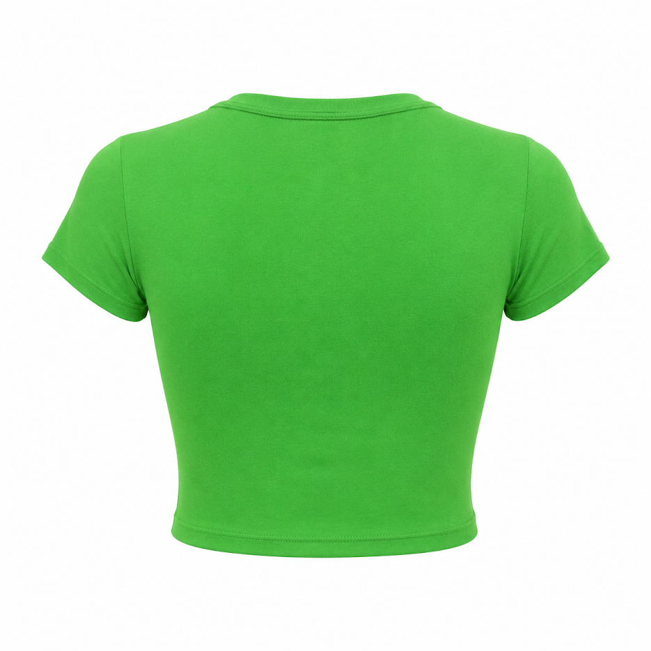 SHARP TRADING WOMEN ROUND-NECK CROP TEE