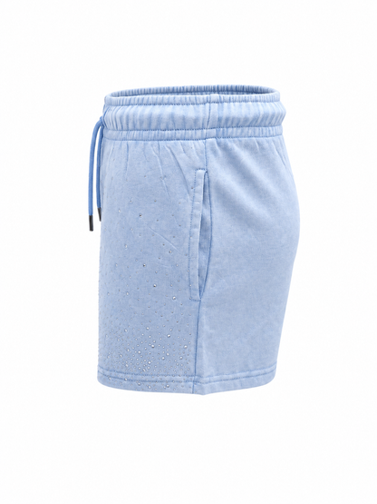 REDFOX WOMEN'S FRENCH TERRY SHORT W/RHINESTONE (PS3636)