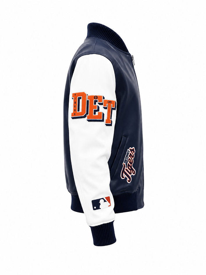 PRO STANDARD DETROIT TIGERS CITY SIGNATURE M LEATHER VARSITY JACKET