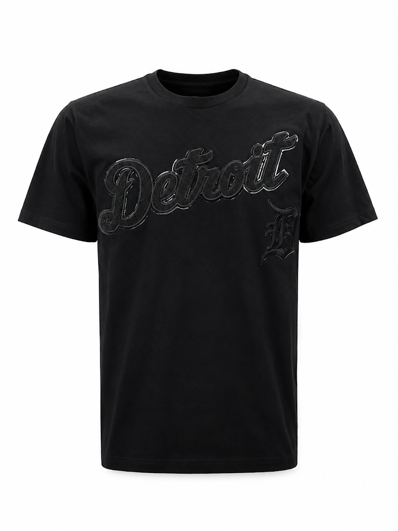 PRO STANDARD MEN'S TRIPLE BLACK DETROIT TIGERS T-SHIRT