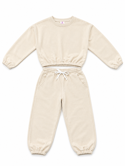 CUTIE PATOOTIE GIRLS CREWNECK FLEECE (2PCS) JOGGING SET