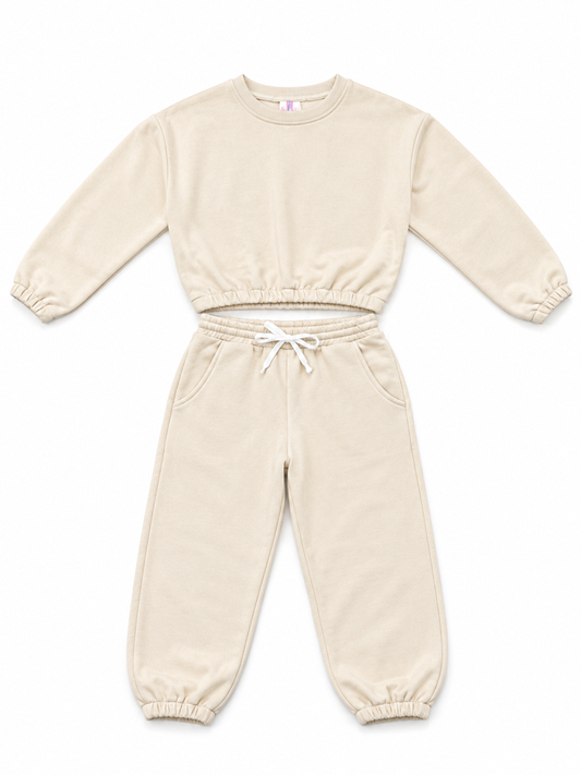 CUTIE PATOOTIE GIRLS CREWNECK FLEECE (2PCS) JOGGING SET