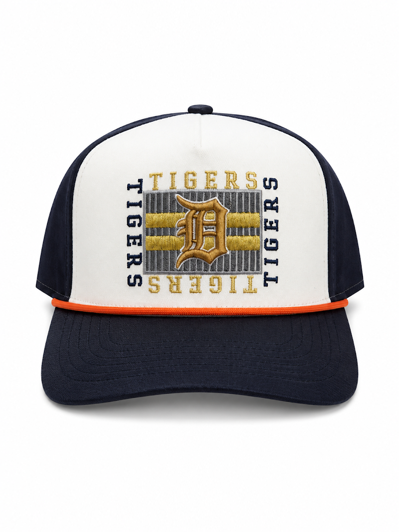 PRO STANDARD DETROIT TIGERS STACKED STRIPE STRAPBACK CAP