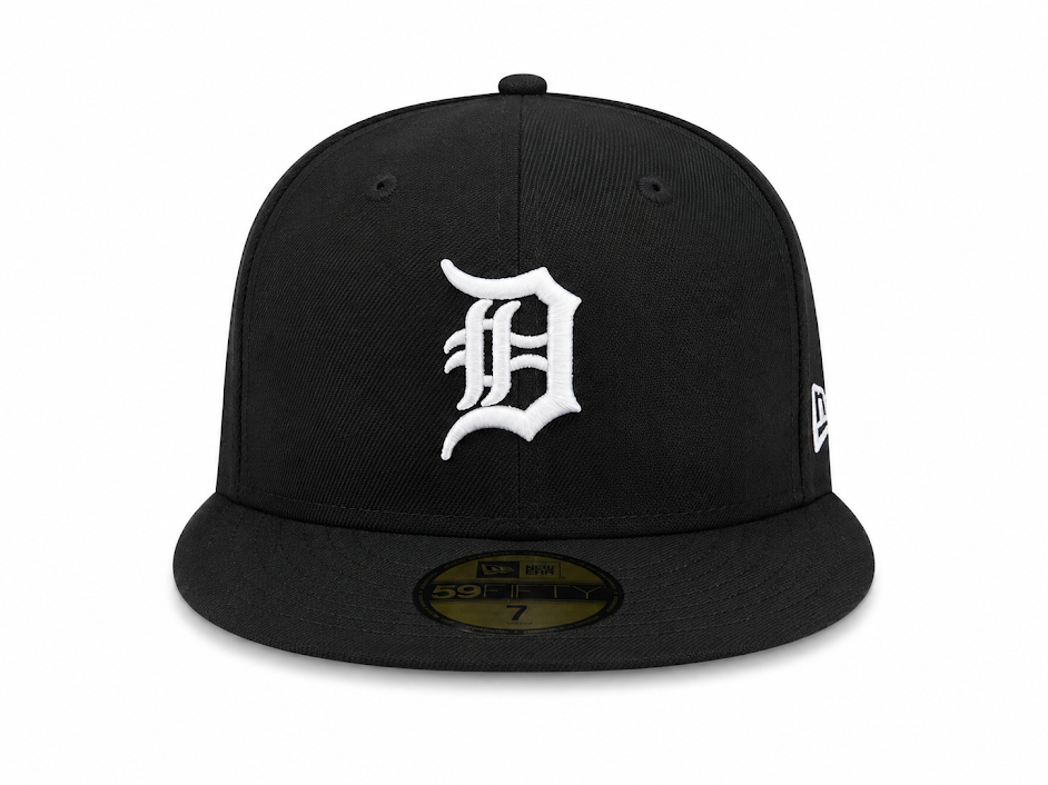 NEW ERA DETROIT TIGERS BLACK/WHITE 59FIFTY FITTED CAP