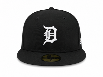 NEW ERA DETROIT TIGERS BLACK/WHITE 59FIFTY FITTED CAP