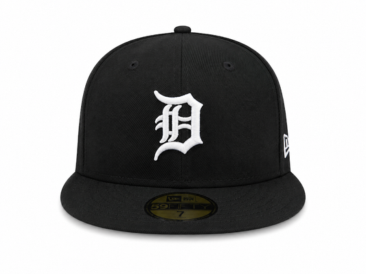 NEW ERA DETROIT TIGERS BLACK/WHITE 59FIFTY FITTED CAP