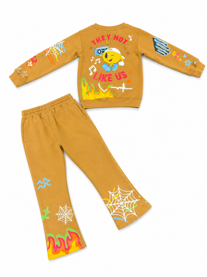 MAKOBI KIDS GRAFFITI STACKED FLEECE SET (B4525T)