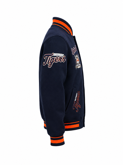 PRO STANDARD DETROIT TIGERS CREST EMBLEM RIB WOOL VARSITY JACKET