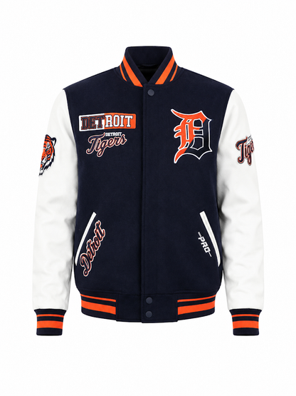 PRO STANDARD DETROIT TIGERS SPLIT LOGO M RIB VARSITY JACKET