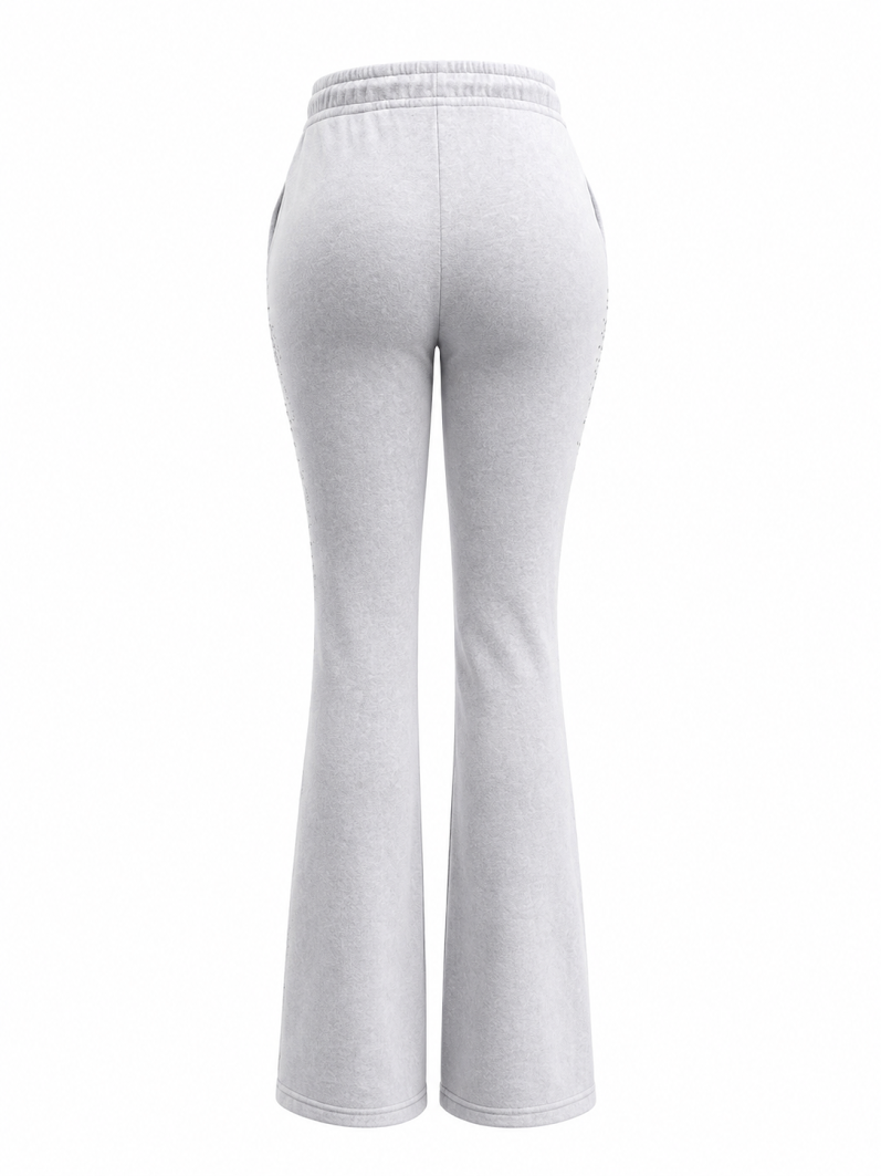REDFOX WOMEN'S STACKED RHINESTONE SWEATPANT