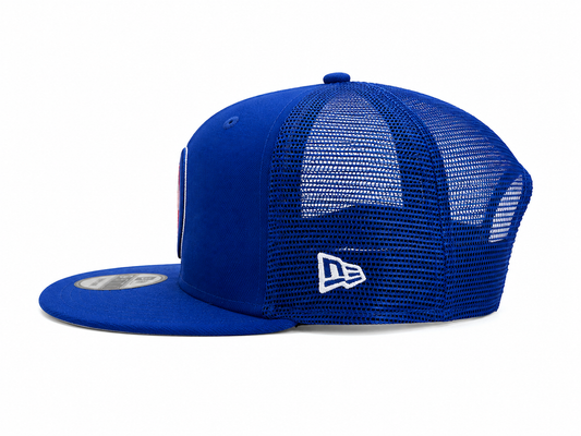 NEW ERA DETROIT PISTONS MESH TRUCKER SNAPBACK CAP