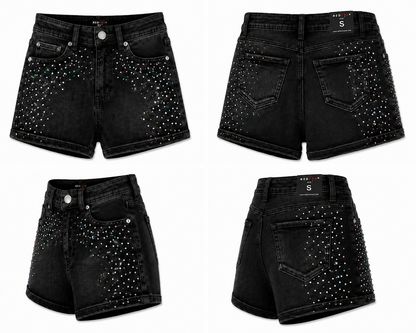 REDFOX RHINESTONE WOMEN'S DENIM SHORTS-PS3641