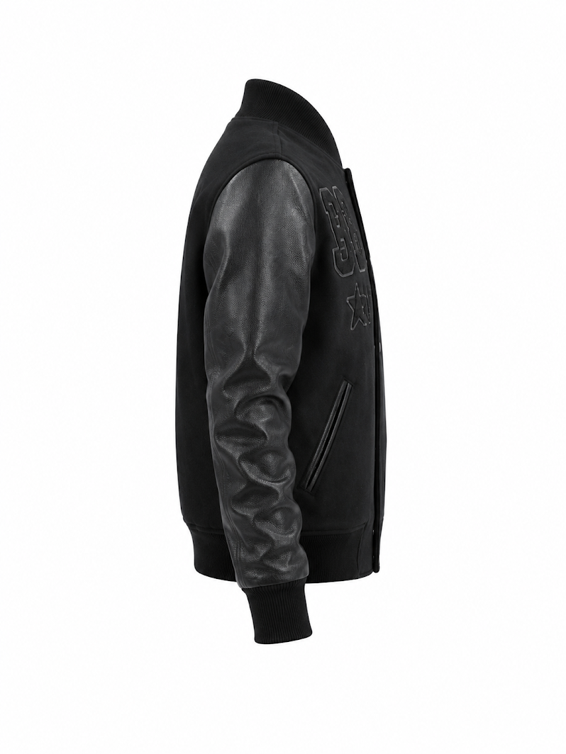 ROKU STUDIO MEN'S STRAIGHT OUT OF DETROIT VARSITY JACKET (#RK6481888)