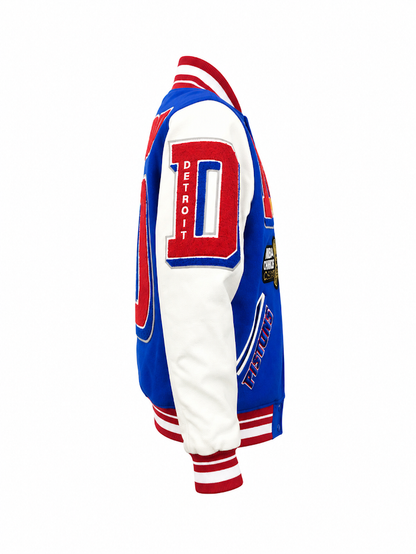 PRO STANDARD DETROIT PISTONS MASH UP WOOL VARSITY JACKET