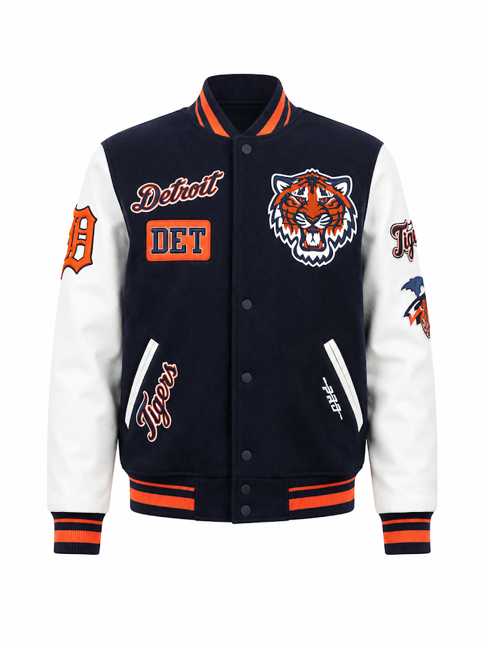PRO STANDARD DETROIT TIGERS DET M RIB WOOL VARSITY JACKET