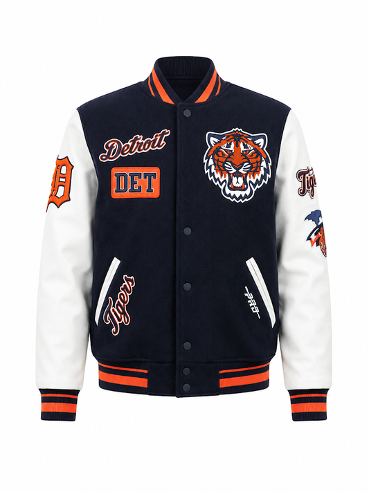 PRO STANDARD DETROIT TIGERS DET M RIB WOOL VARSITY JACKET
