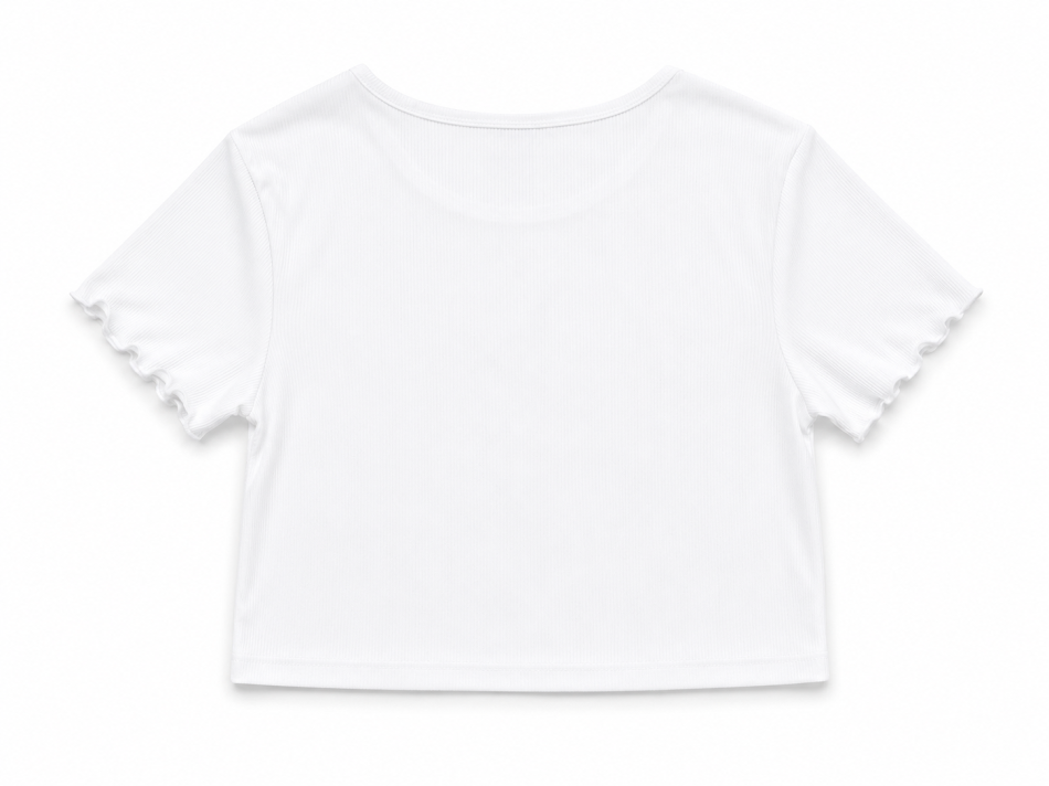 CUTIE PATOOTIE GIRL'S SHORT SLEEVE TOP W/HAPPY FACE EMBROIDERY
