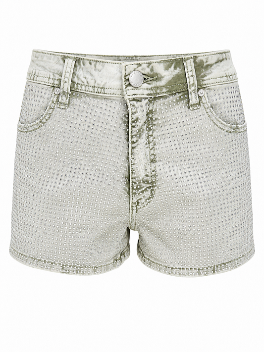 REDFOX HIGHWAIST WOMEN'S DENIM SHORTS W/RHINESTONES-PS3635