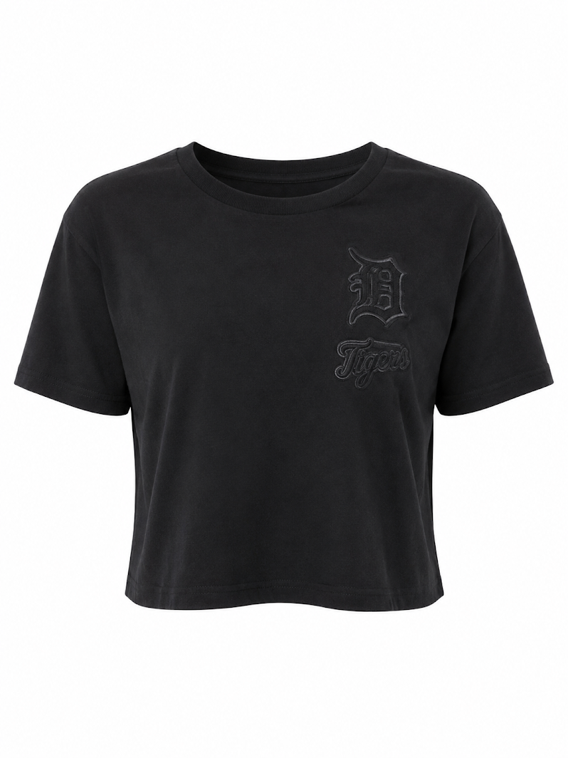 PRO STANDARD WOMEN'S DETROIT TIGERS TRIPLE BLACK BOXY TEE
